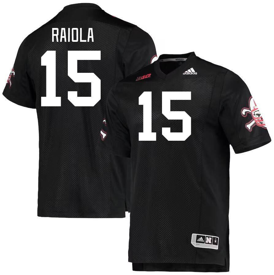 Men #15 Dylan Raiola Nebraska Cornhuskers College Football Jerseys Stitched Sale-Black